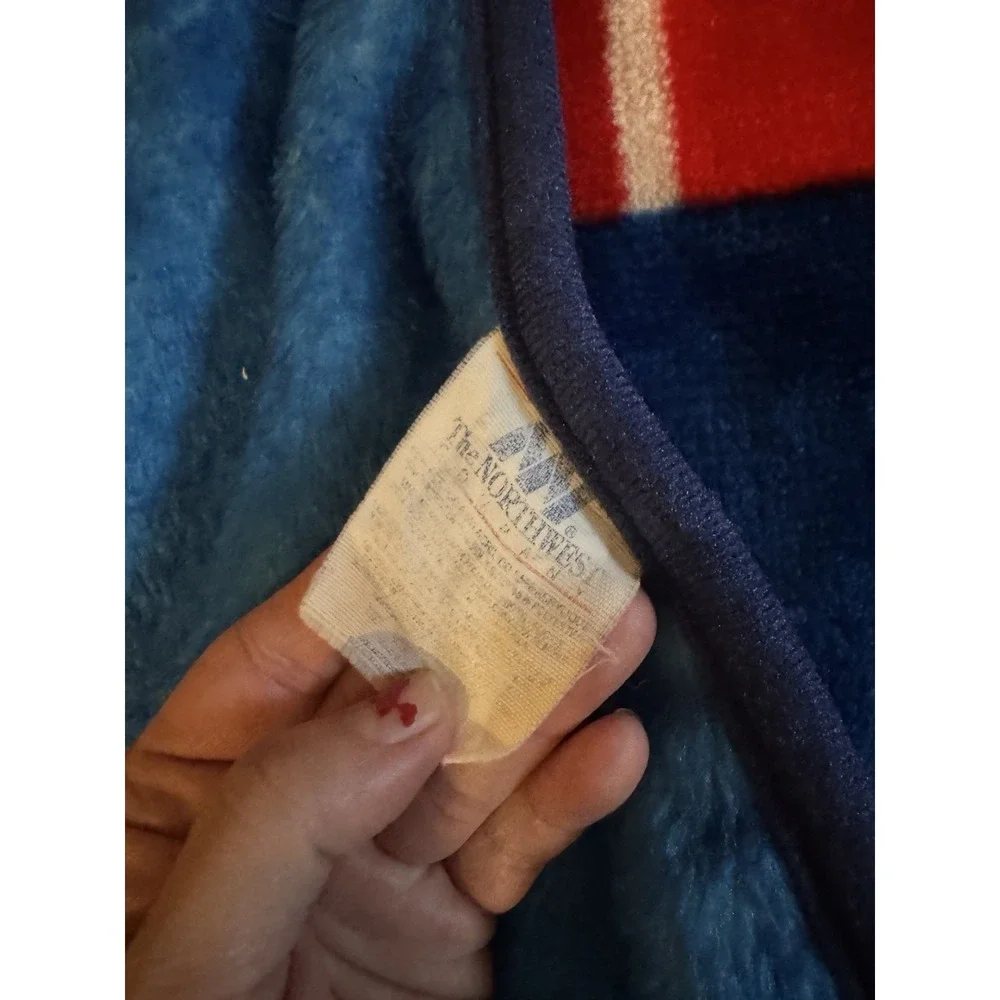 New York Giants Vintage Logo NFL Fleece Plush Fleece Throw Blanket 50x60